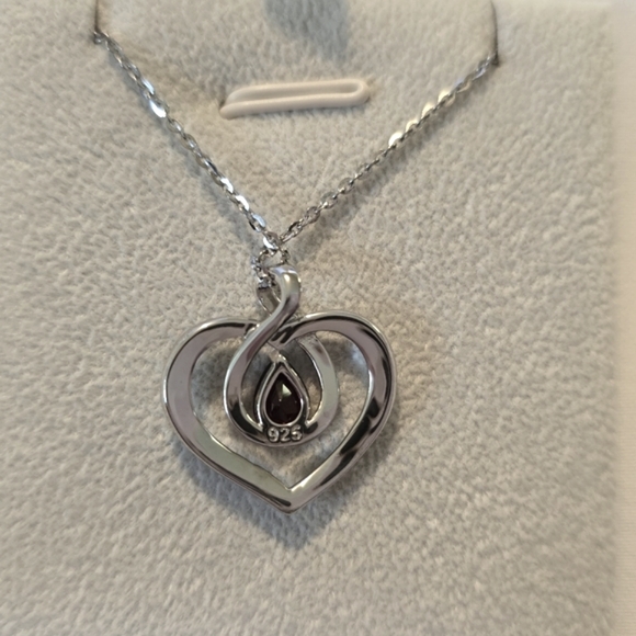 Agvana Jewellers Ruby Heart Pendant Necklace - Picture 3 of 8